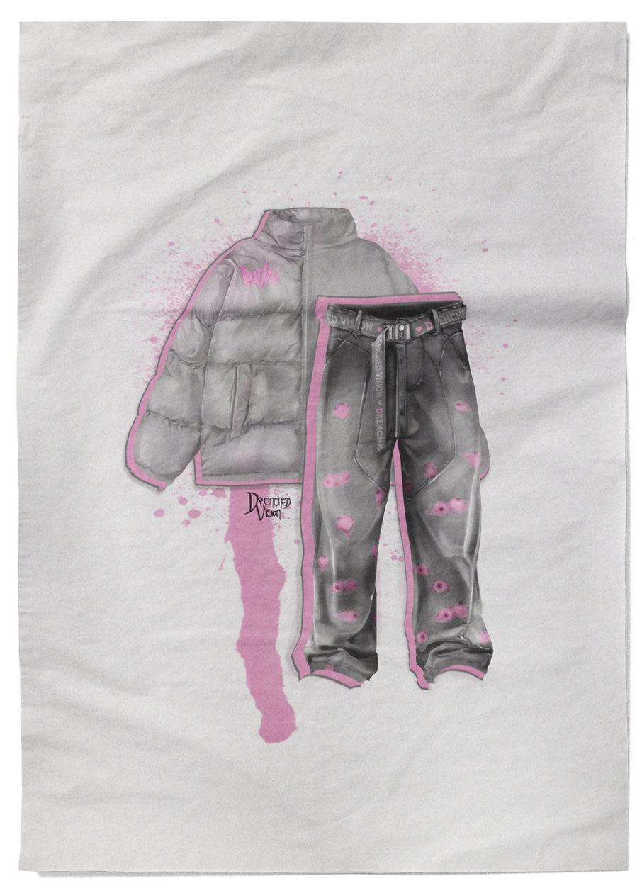 Puffy Jacket & Jeans