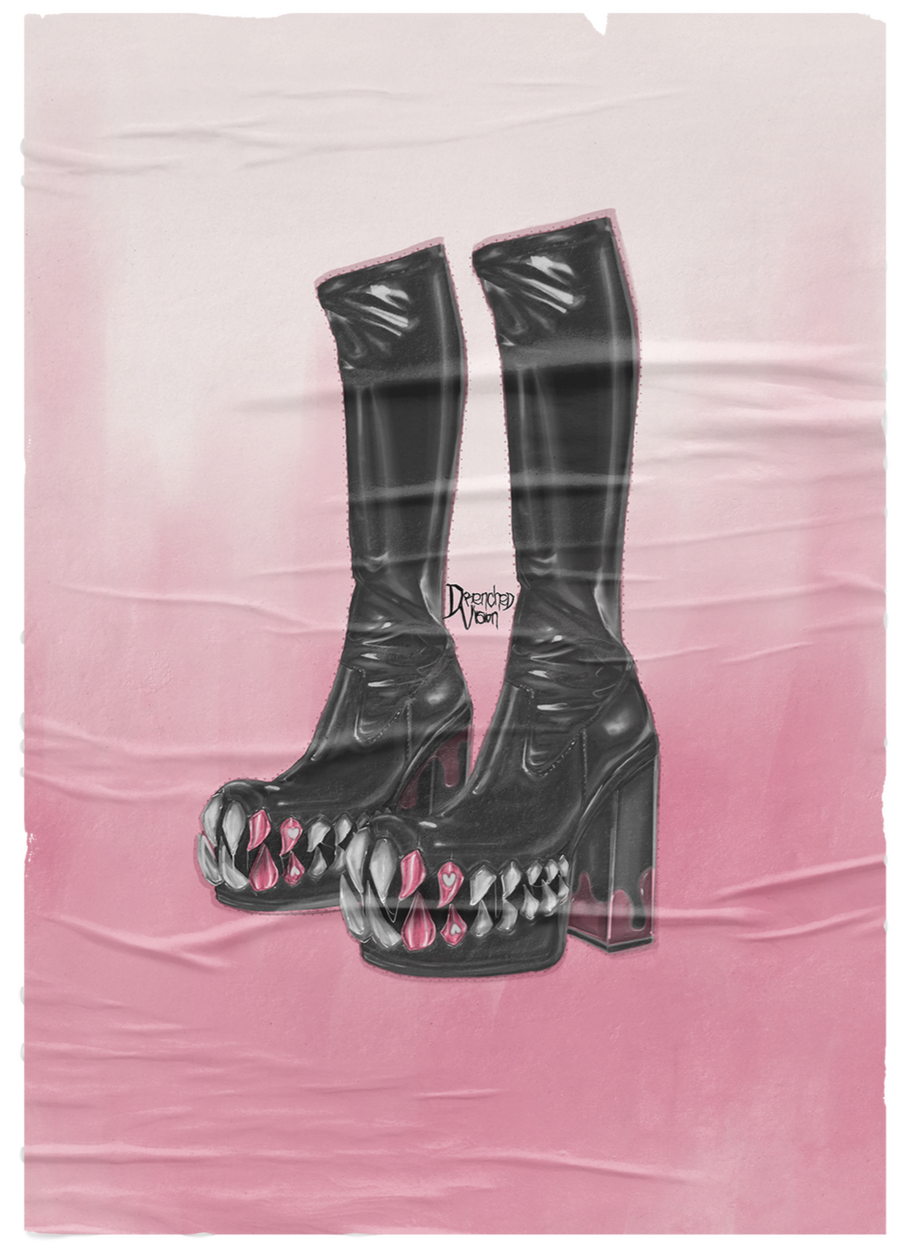 Stylized Platform Boots Step on the scene with bite.