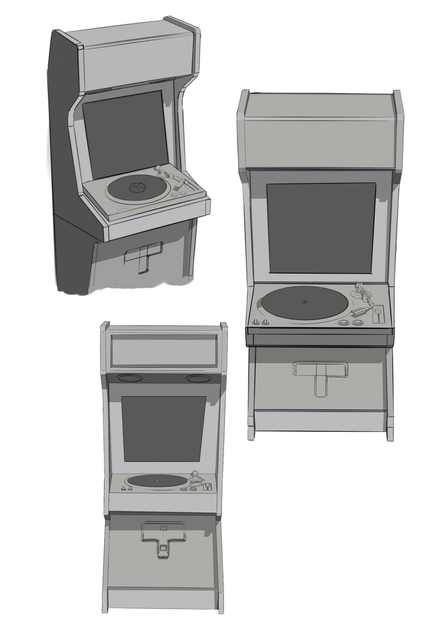 Retro Arcade Game - Concept Sketches